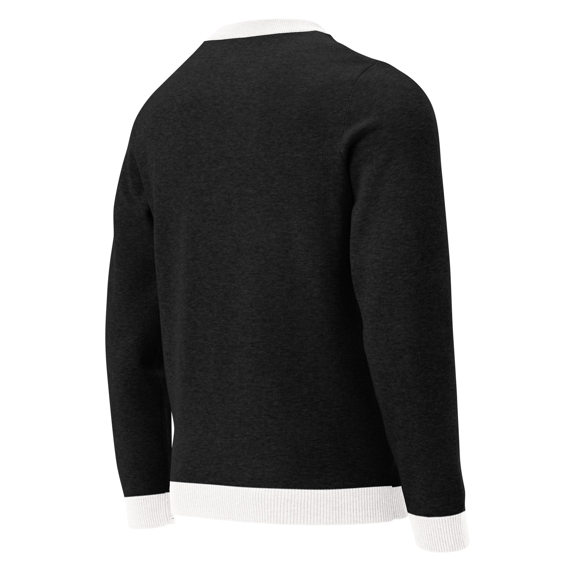 Picky Knitted Crew Neck Sweater Black & White